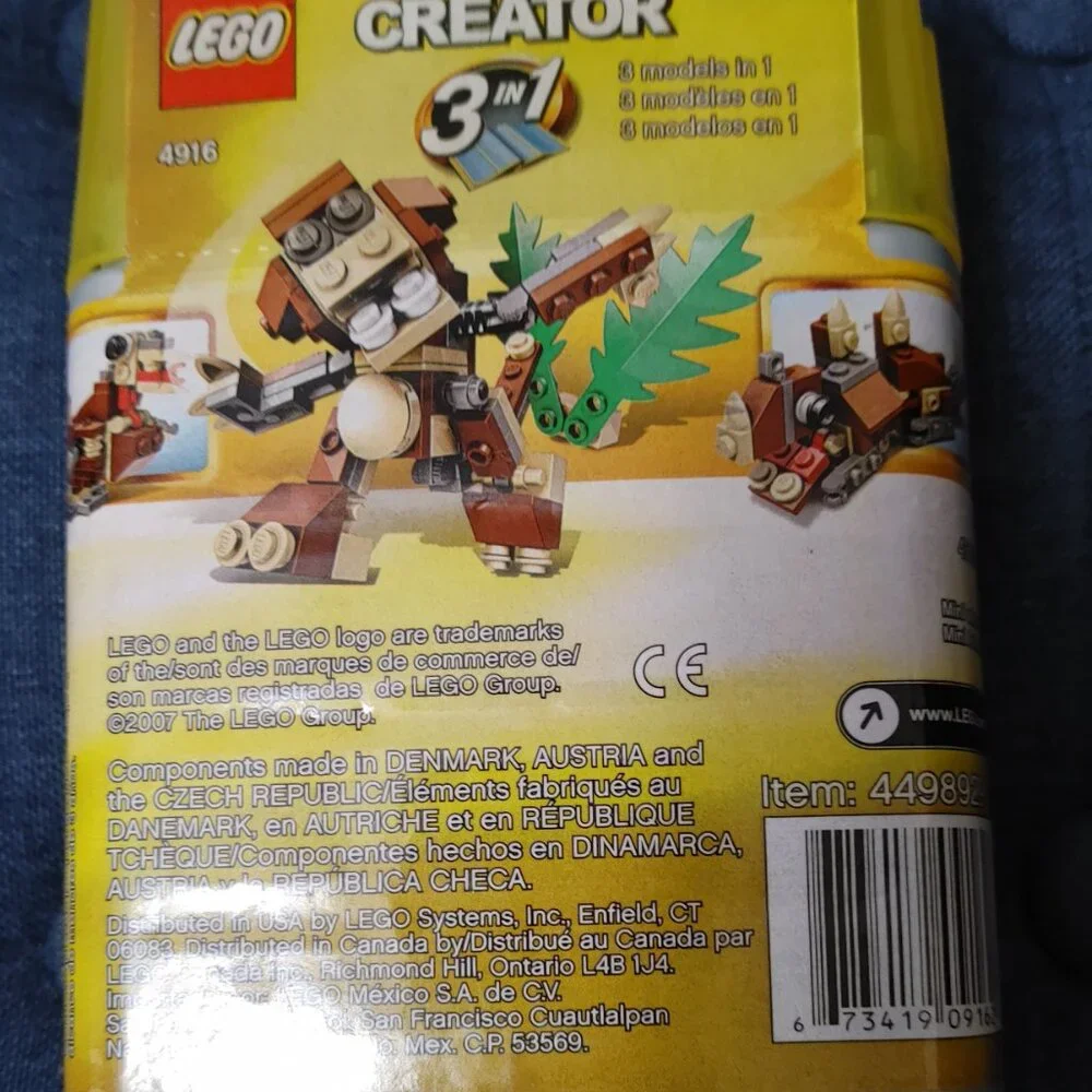 Lego 3 in 1 Creator set 4916 Mini Animals retired NIP